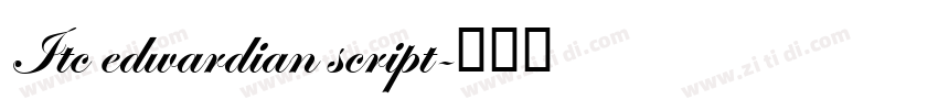 Itc edwardian script字体转换